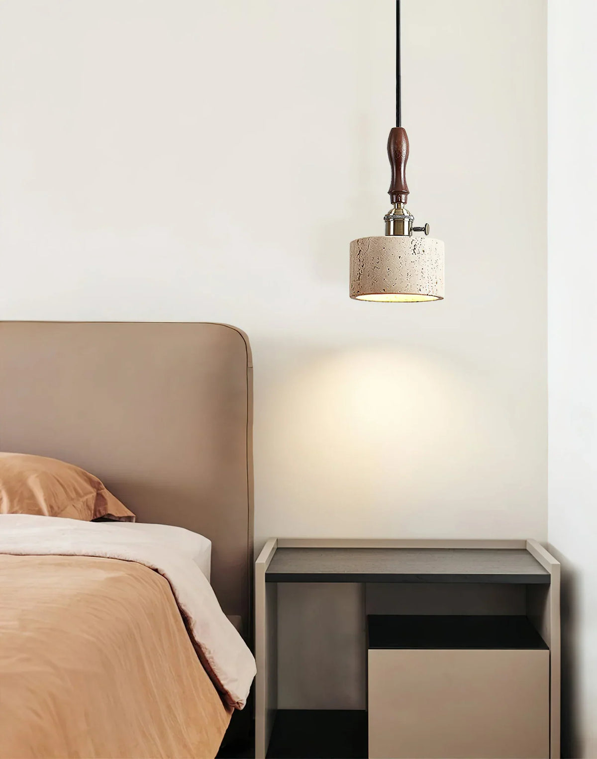 Cylinder Franciska Travertine Pendant Lamp – Travertine detail 12