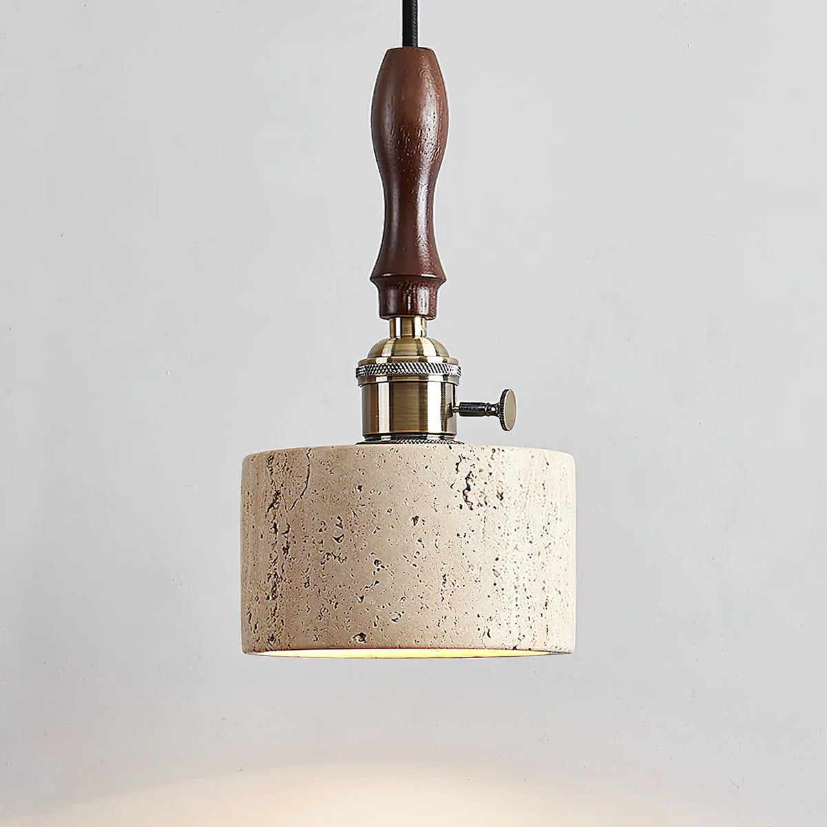 Cylinder Franciska Travertine Pendant Lamp – Travertine detail 19