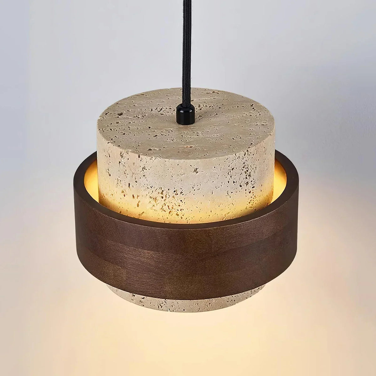 Cylinder Stonova Travertine Pendant Lamp – Travertine detail 23