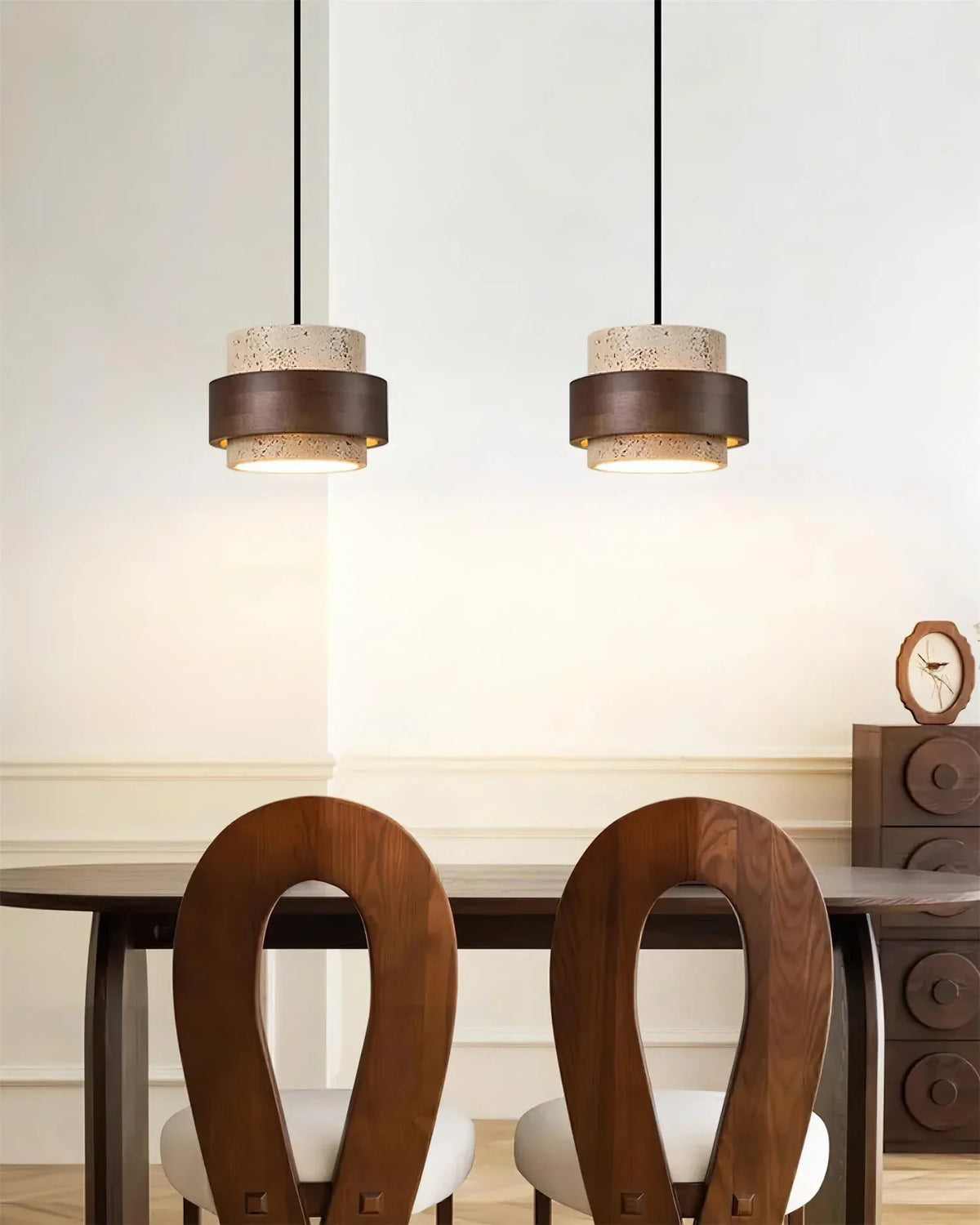 Cylinder Stonova Travertine Pendant Lamp – Travertine detail 15