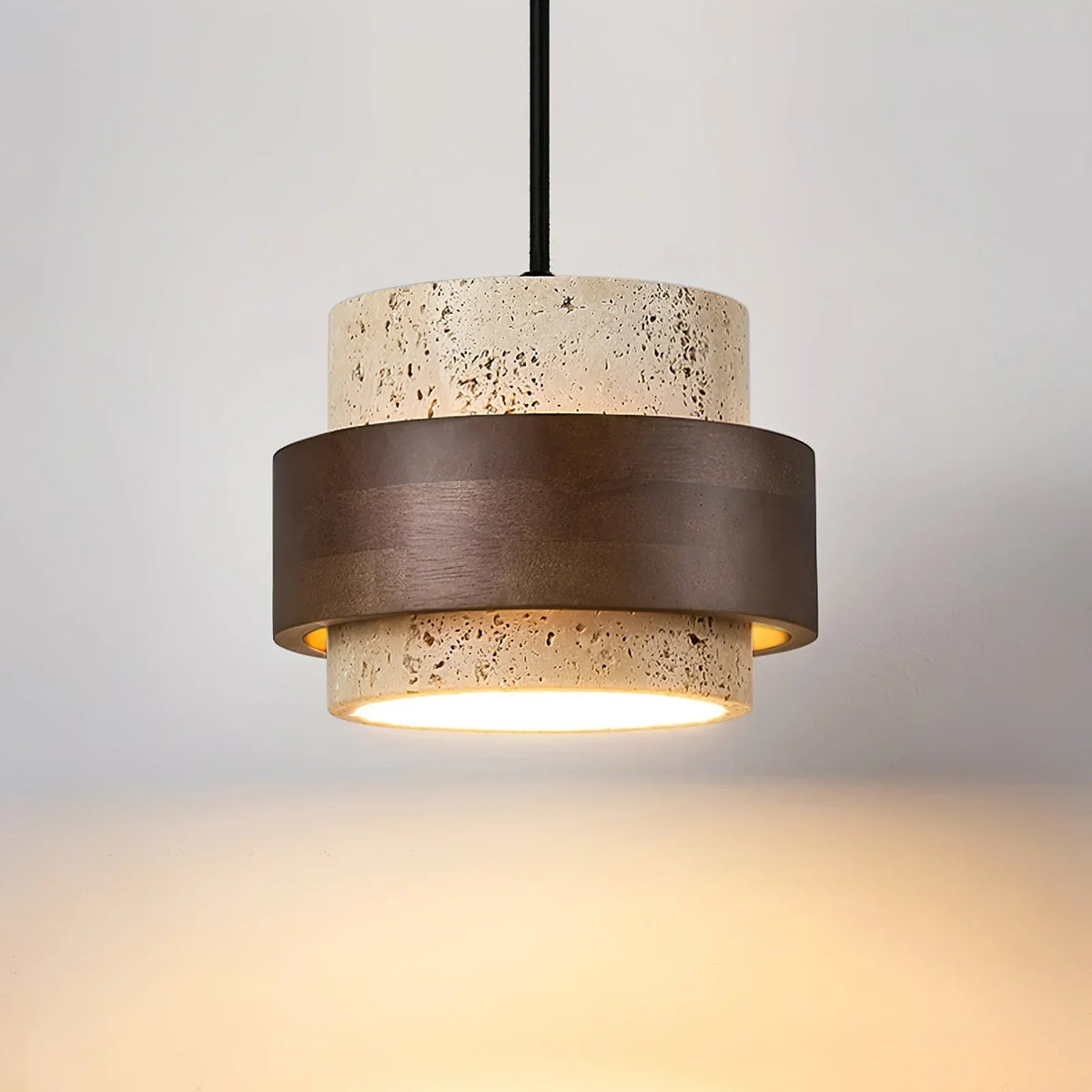 Cylinder Stonova Travertine Pendant Lamp – Travertine detail 21