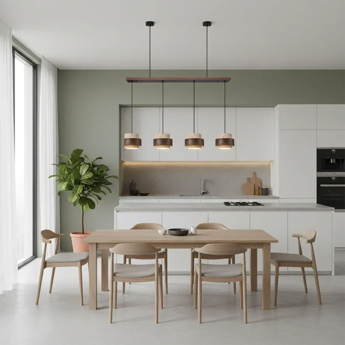 Cylinder Stonova Travertine Pendant Lamp – Travertine detail 9