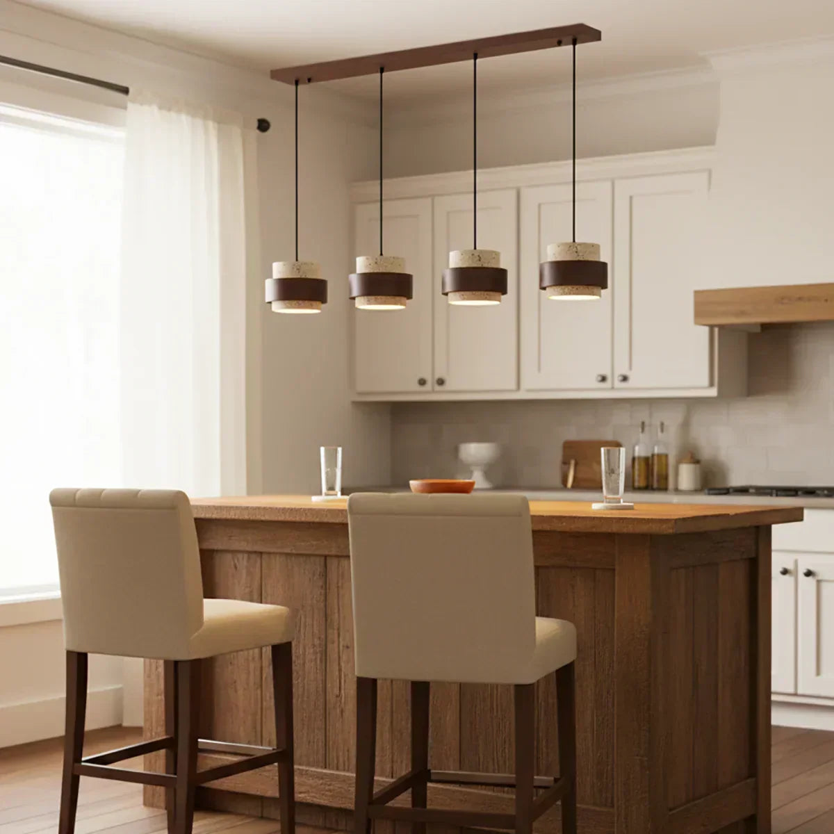 Cylinder Stonova Travertine Pendant Lamp – Travertine detail 11