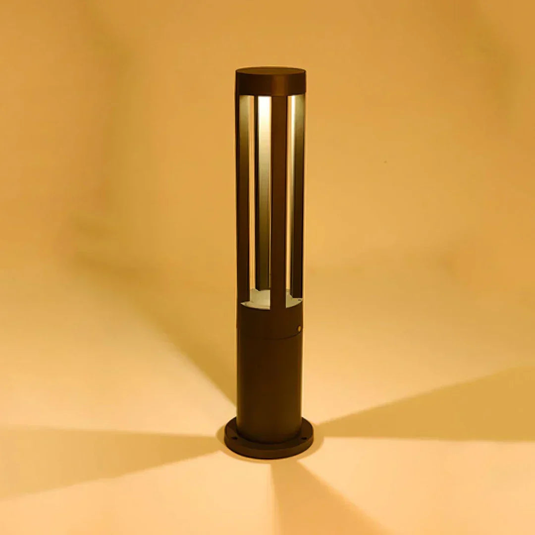 Cylindrical Black Garden Outdoor Light – detail 11