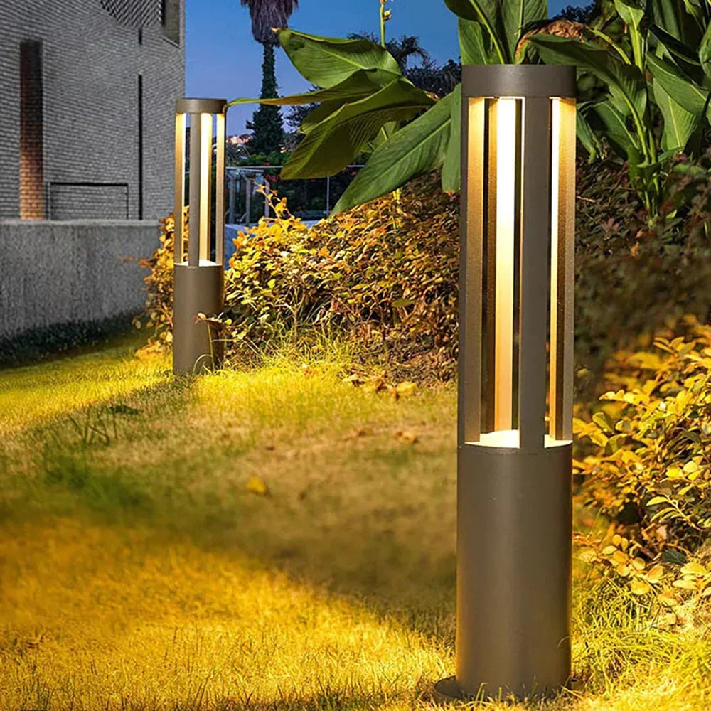 Cylindrical Black Garden Outdoor Light – detail 6