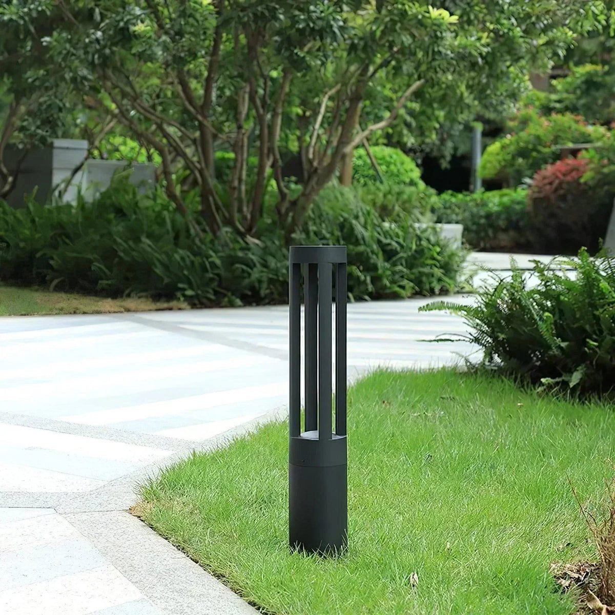 Cylindrical Black Garden Outdoor Light – detail 4