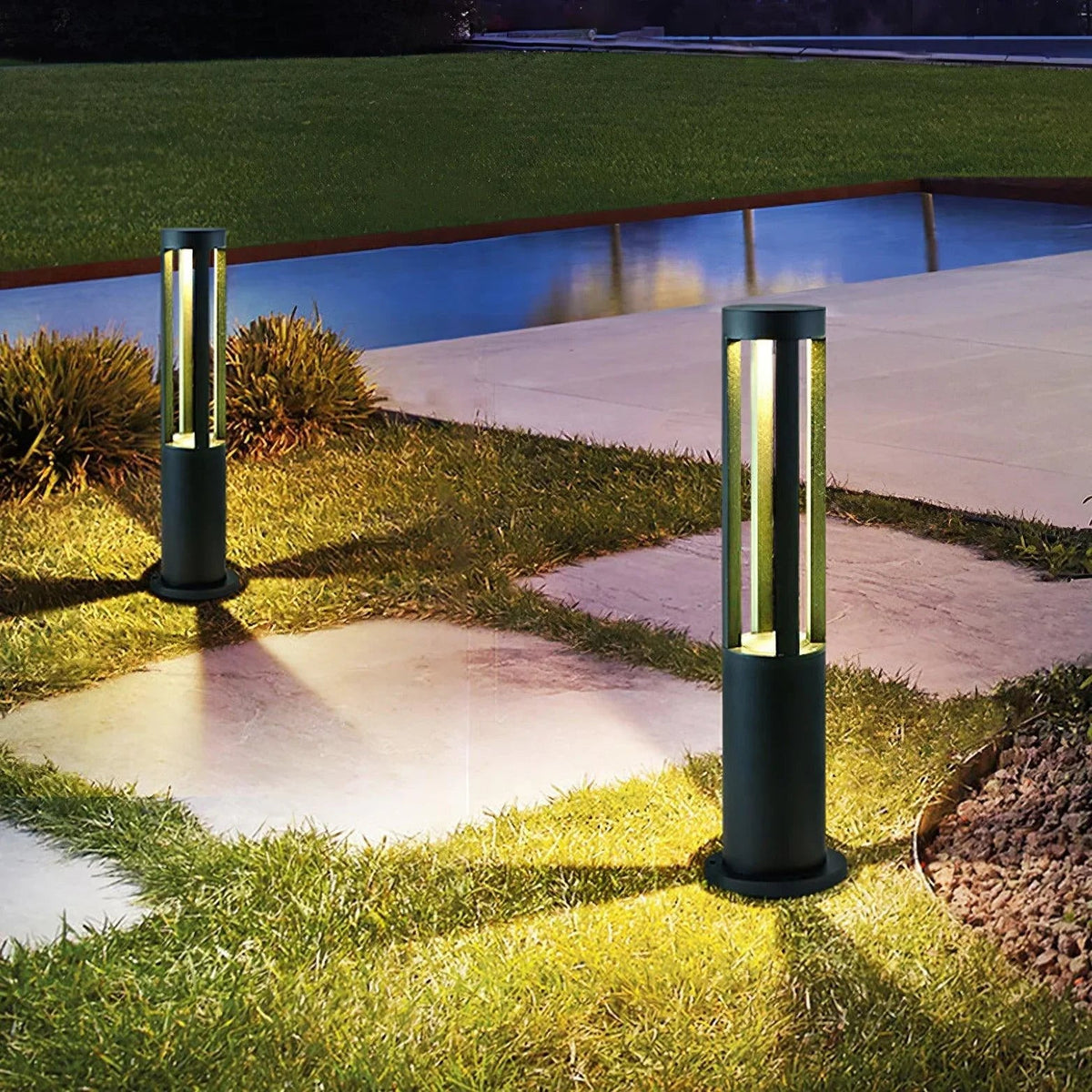Cylindrical Black Garden Outdoor Light – detail 5