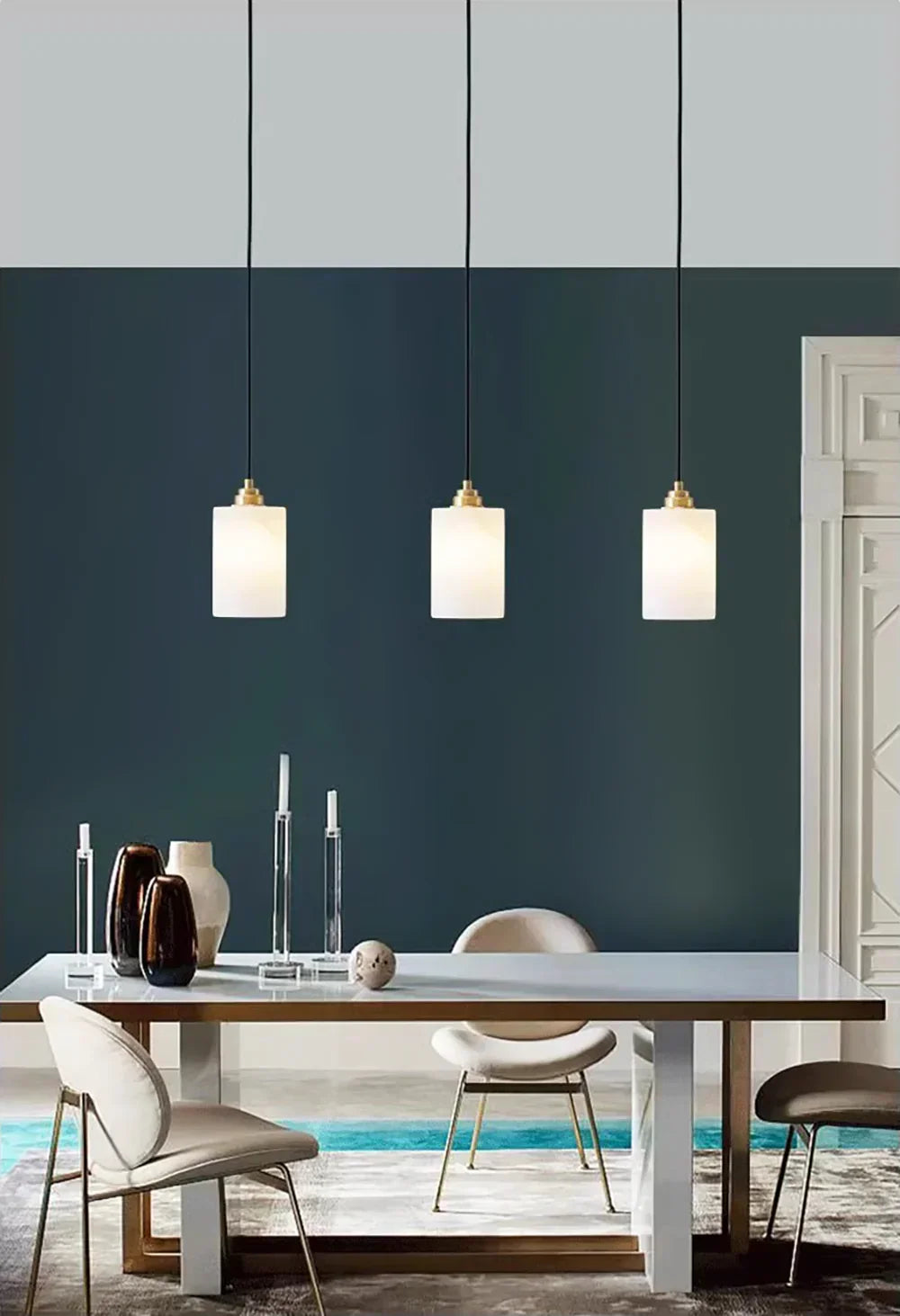 Cylindrical Alabaster Pendant Light – Alabaster detail 11