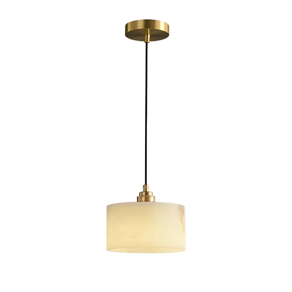 Cylindrical Alabaster Pendant Light – Alabaster detail 23