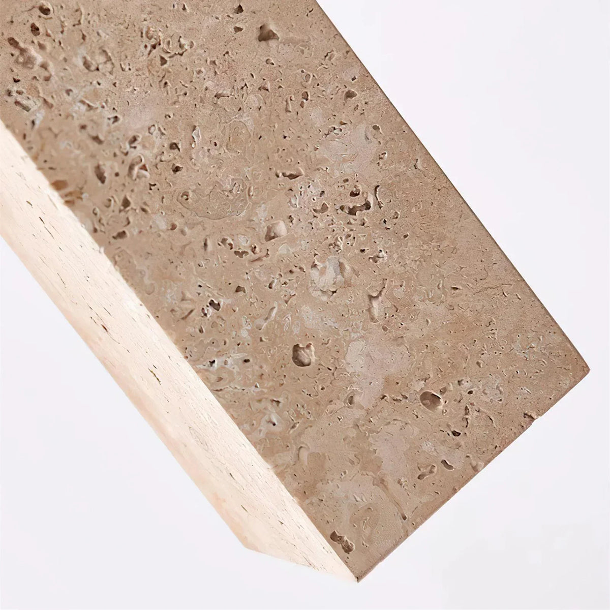 Cylindrical Travertine Fables Pendant Lamp – Travertine detail 11