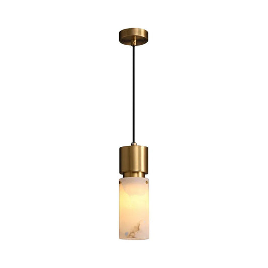 Cylindrical Alabaster Pendant Lamp