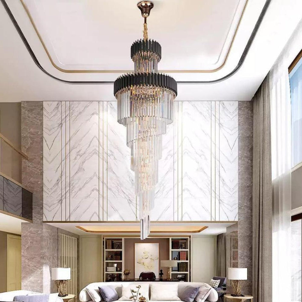 Cyrus Multiple Tier Crystal Chandelier – Crystal detail 2
