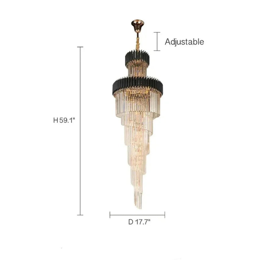 Cyrus Multiple Tier Crystal Chandelier – Crystal detail 13