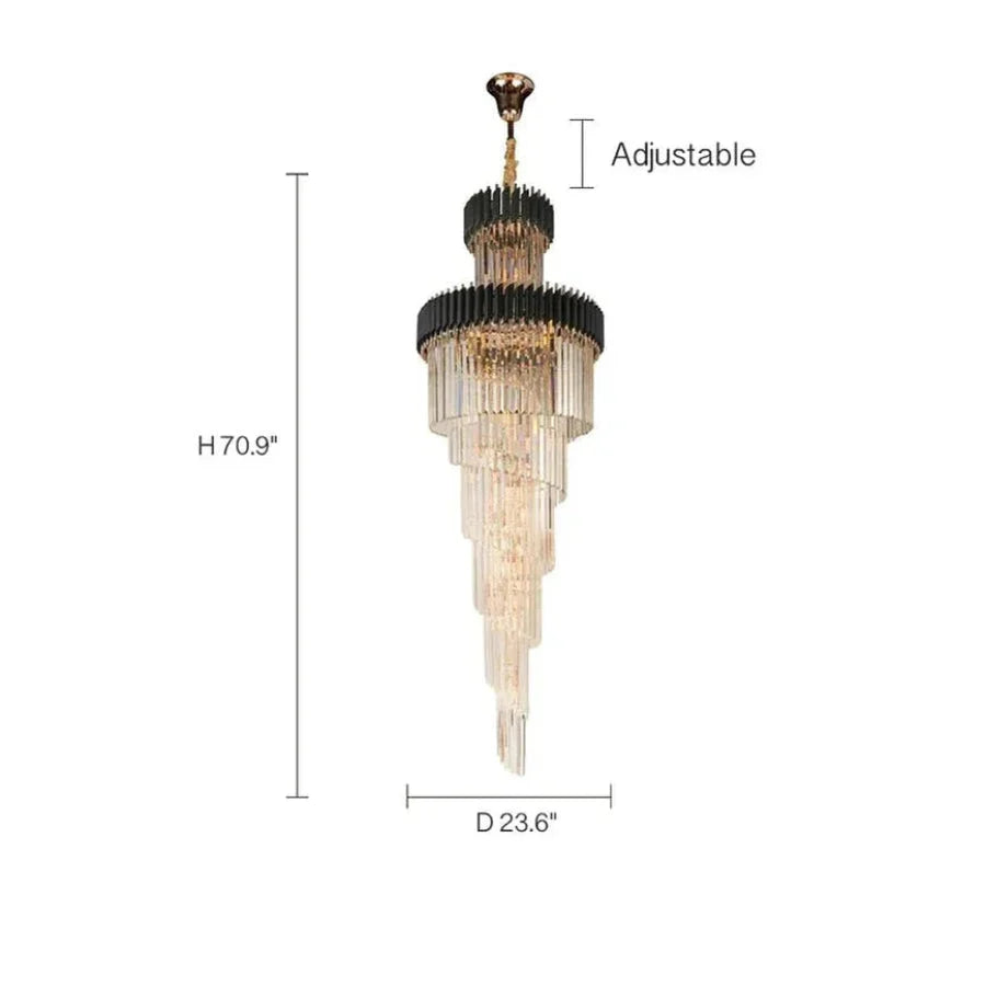 Cyrus Multiple Tier Crystal Chandelier – Crystal detail 14