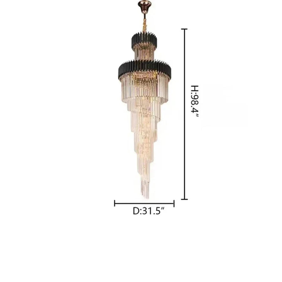 Cyrus Multiple Tier Crystal Chandelier – Crystal detail 15