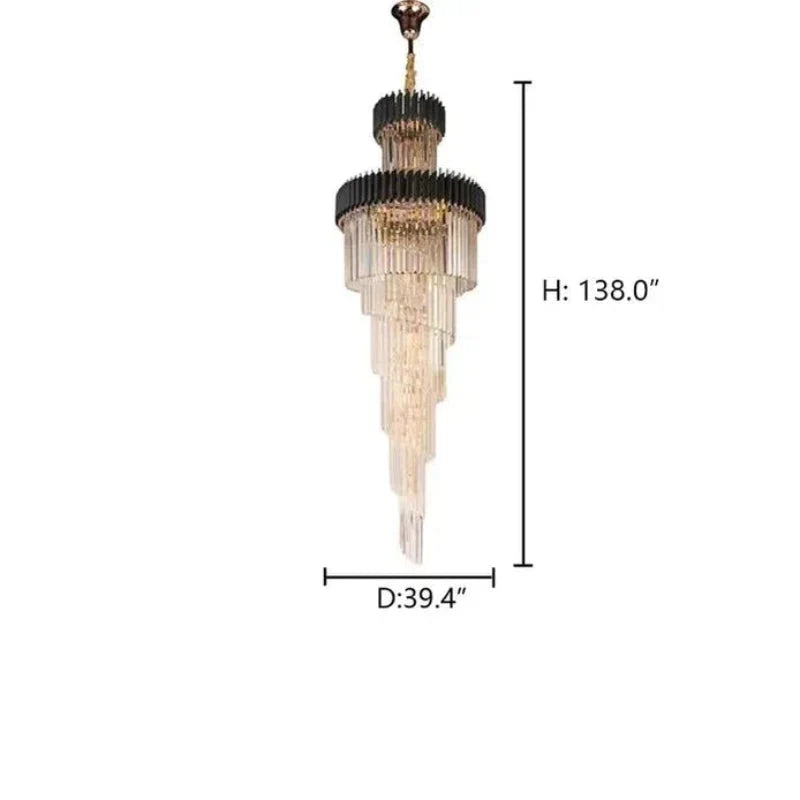 Cyrus Multiple Tier Crystal Chandelier – Crystal detail 17