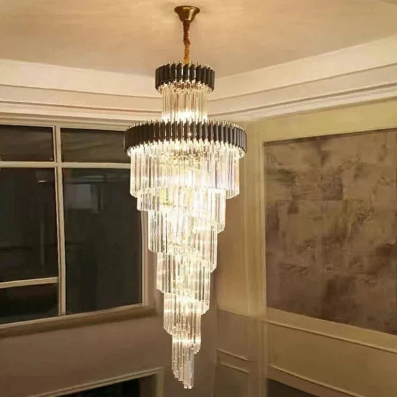 Cyrus Multiple Tier Crystal Chandelier – Crystal detail 3