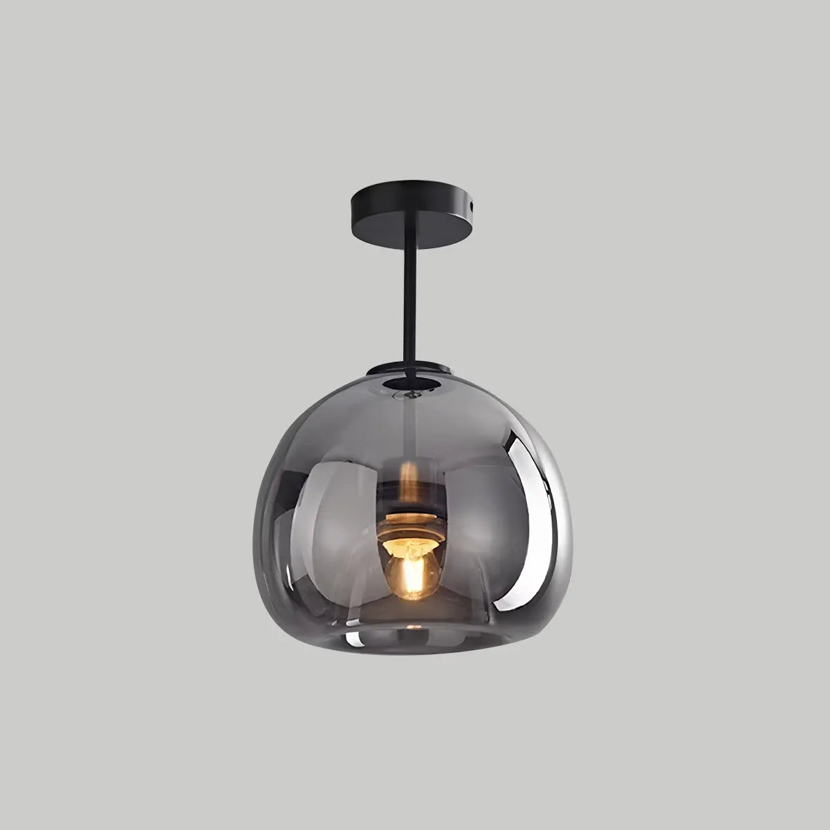 Vintage Glass Semi-Flush Ceiling Light for Entryway – Glass detail 29
