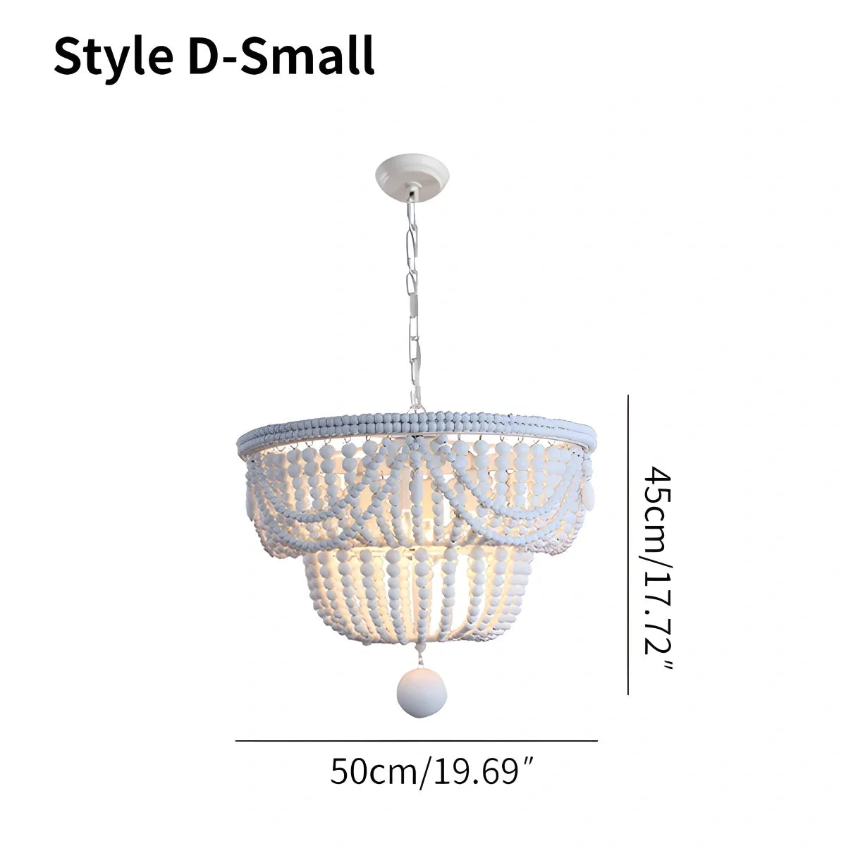 Retro Wooden Bead Chandelier for Dining Room – detail 21