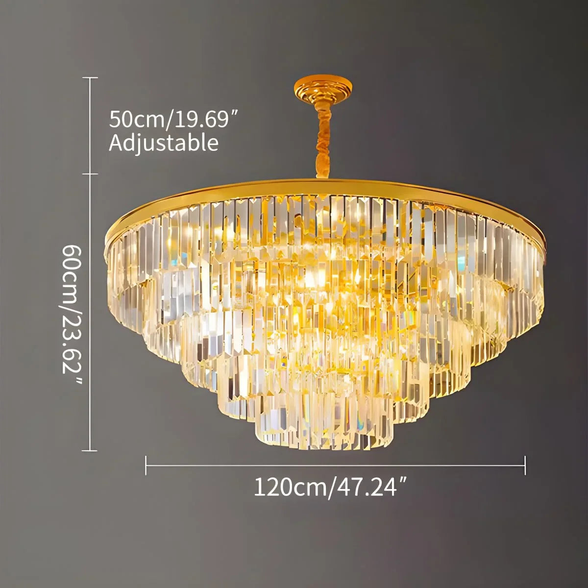 Light Crystal Chandelier for Living Room – Crystal detail 17