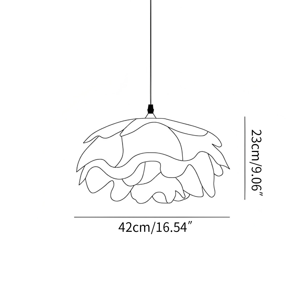 Flower Shaped White Pendant Lamp for Bedroom – detail 4