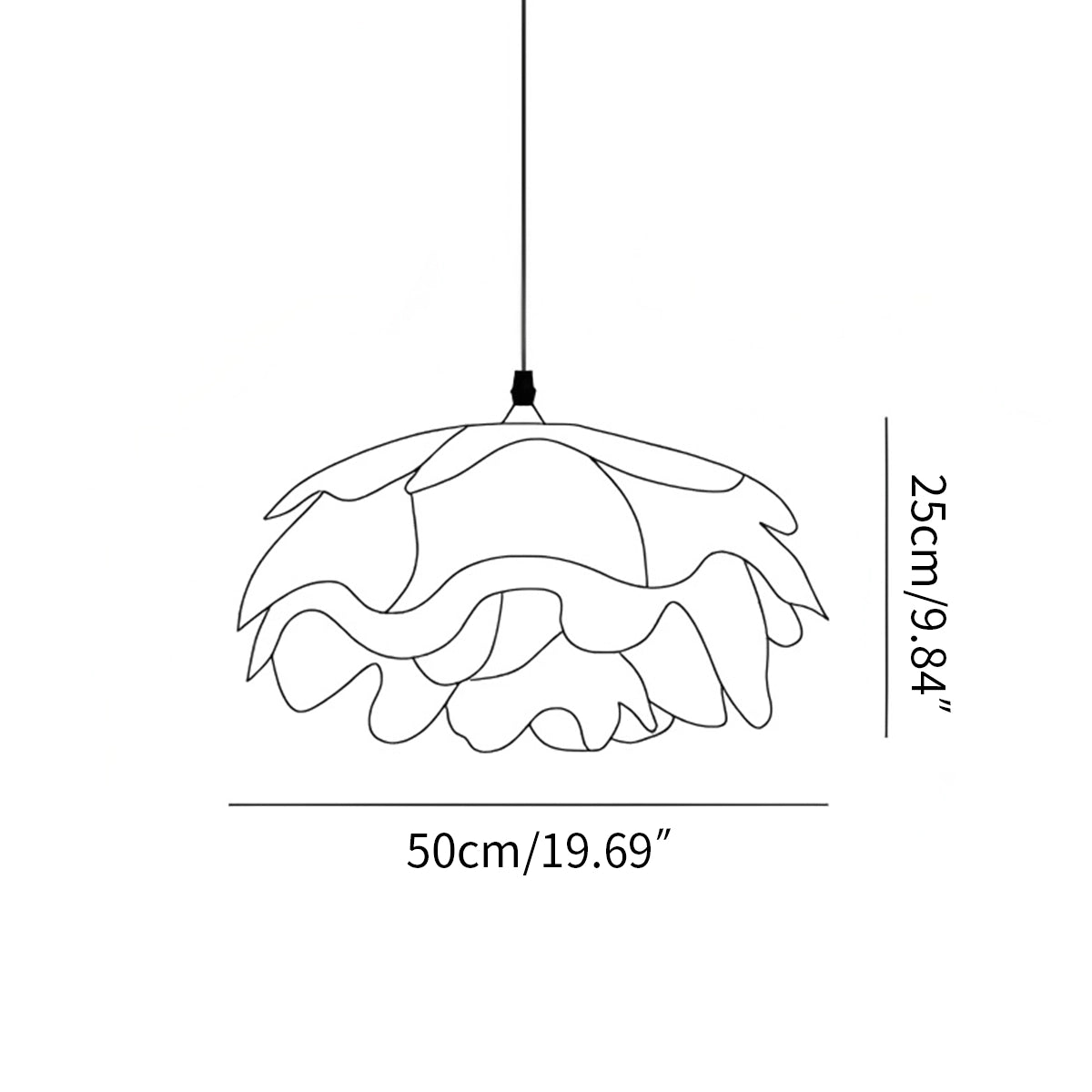 Flower Shaped White Pendant Lamp for Bedroom – detail 5