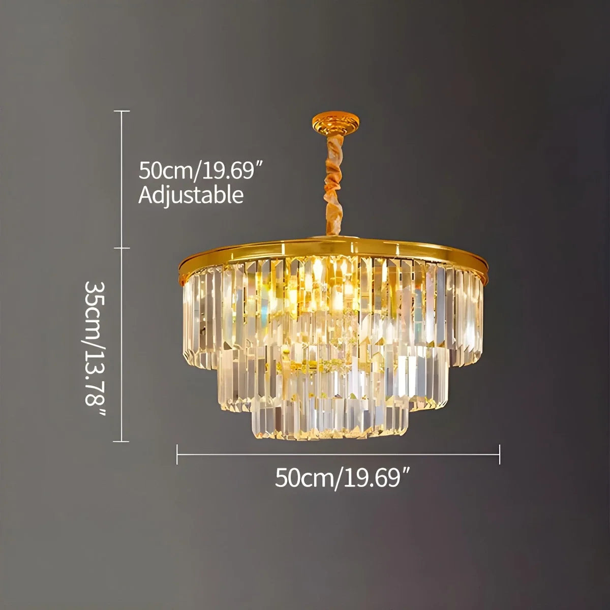 Light Crystal Chandelier for Living Room – Crystal detail 9