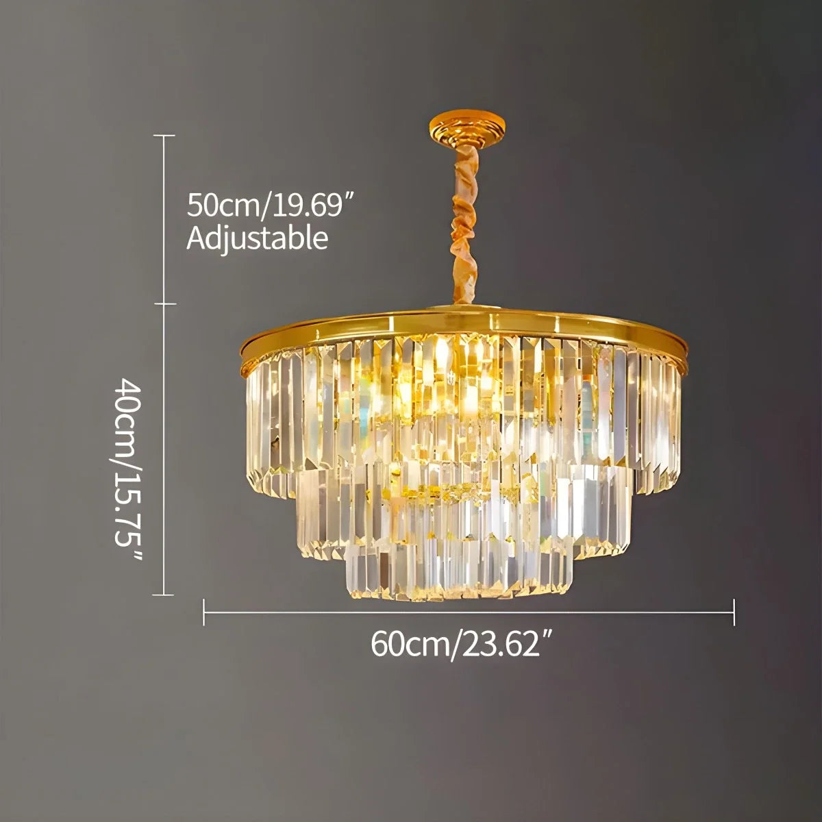 Light Crystal Chandelier for Living Room – Crystal detail 10
