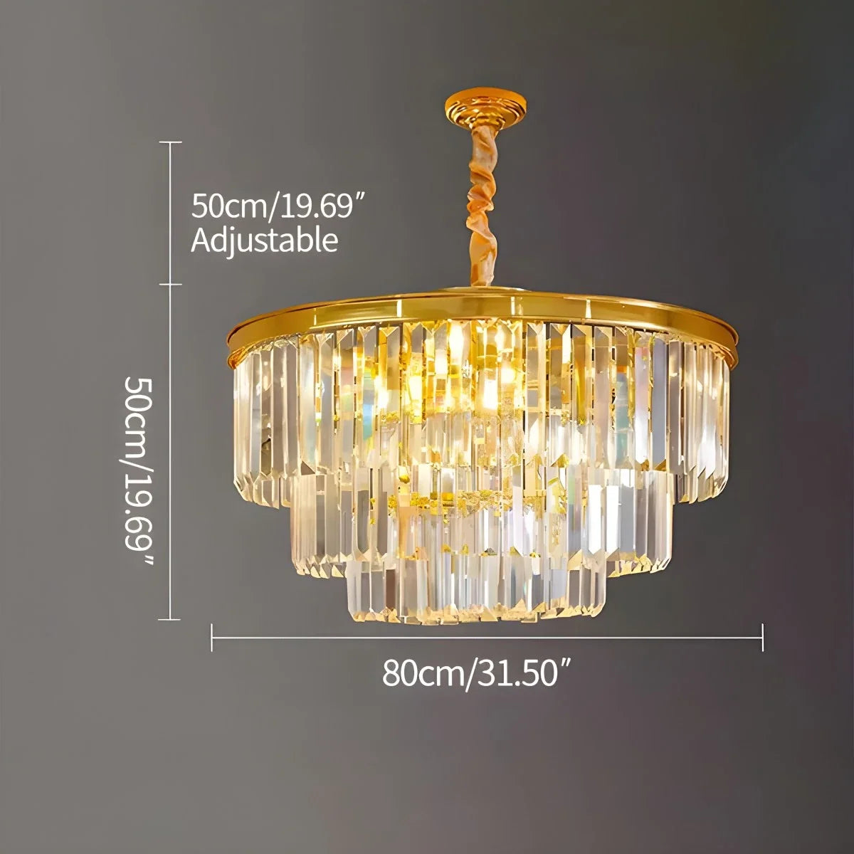Light Crystal Chandelier for Living Room – Crystal detail 11