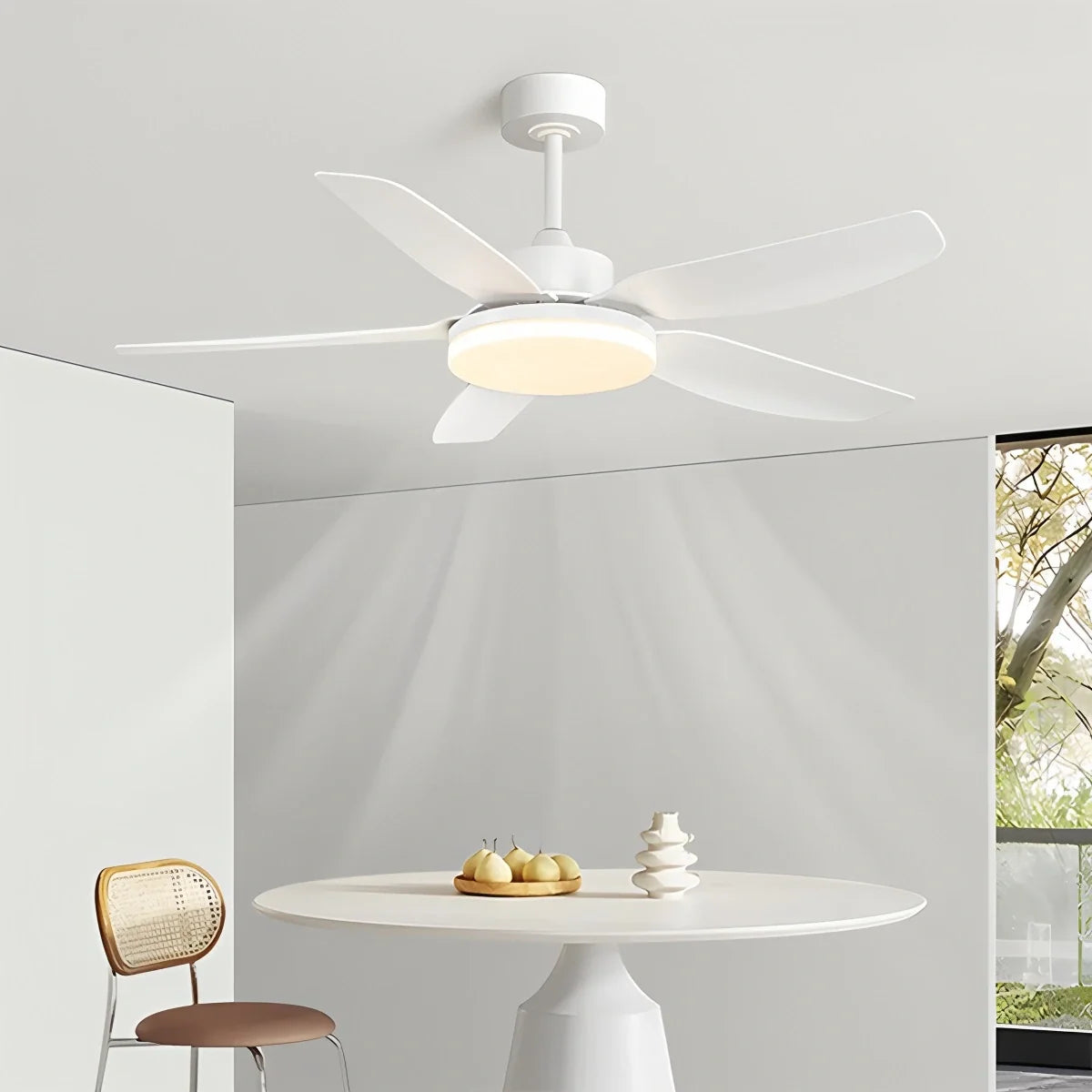White Remote Control Ceiling Fan Light – detail 2