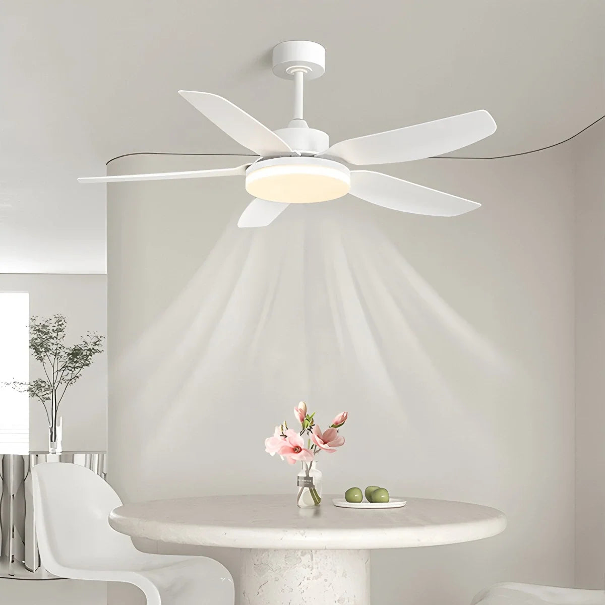 White Remote Control Ceiling Fan Light – detail 10