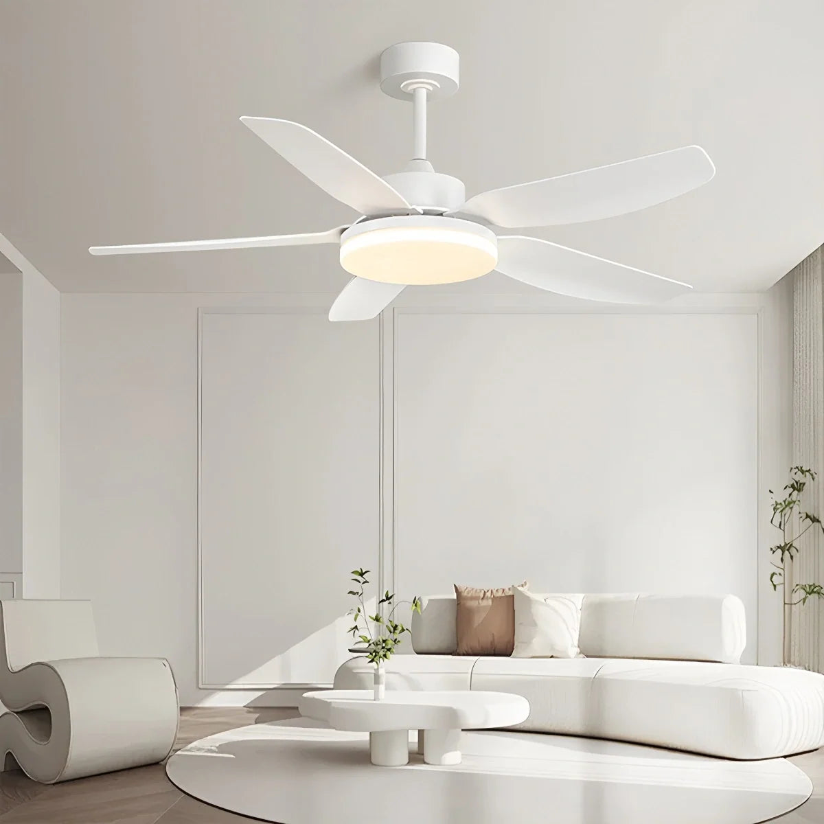 White Remote Control Ceiling Fan Light – detail 11