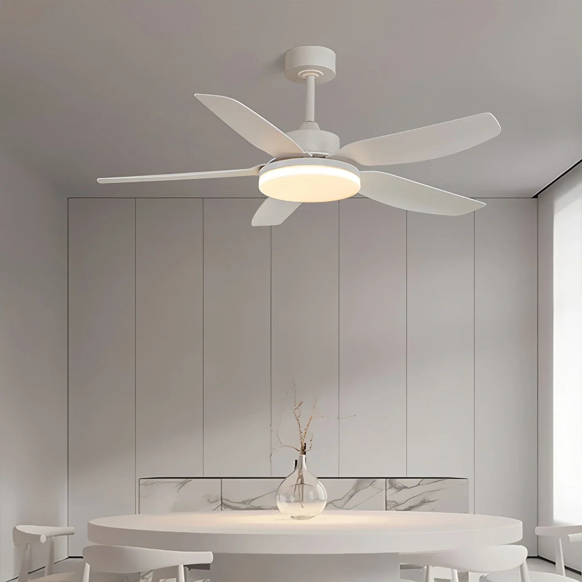 White Remote Control Ceiling Fan Light – detail 12