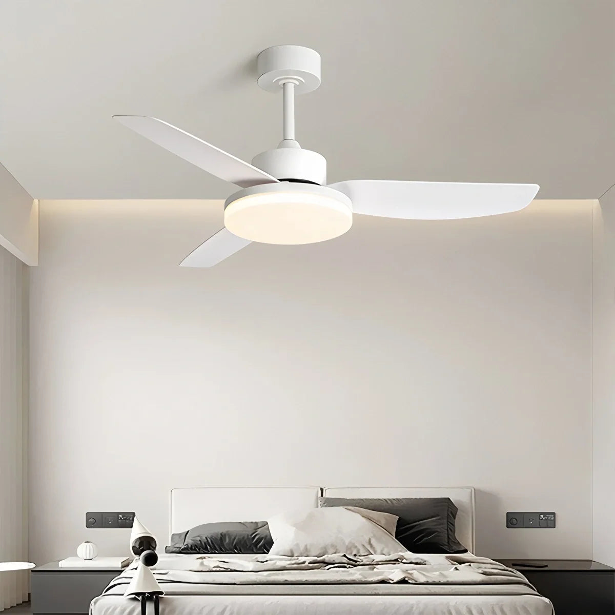 White Remote Control Ceiling Fan Light – detail 5
