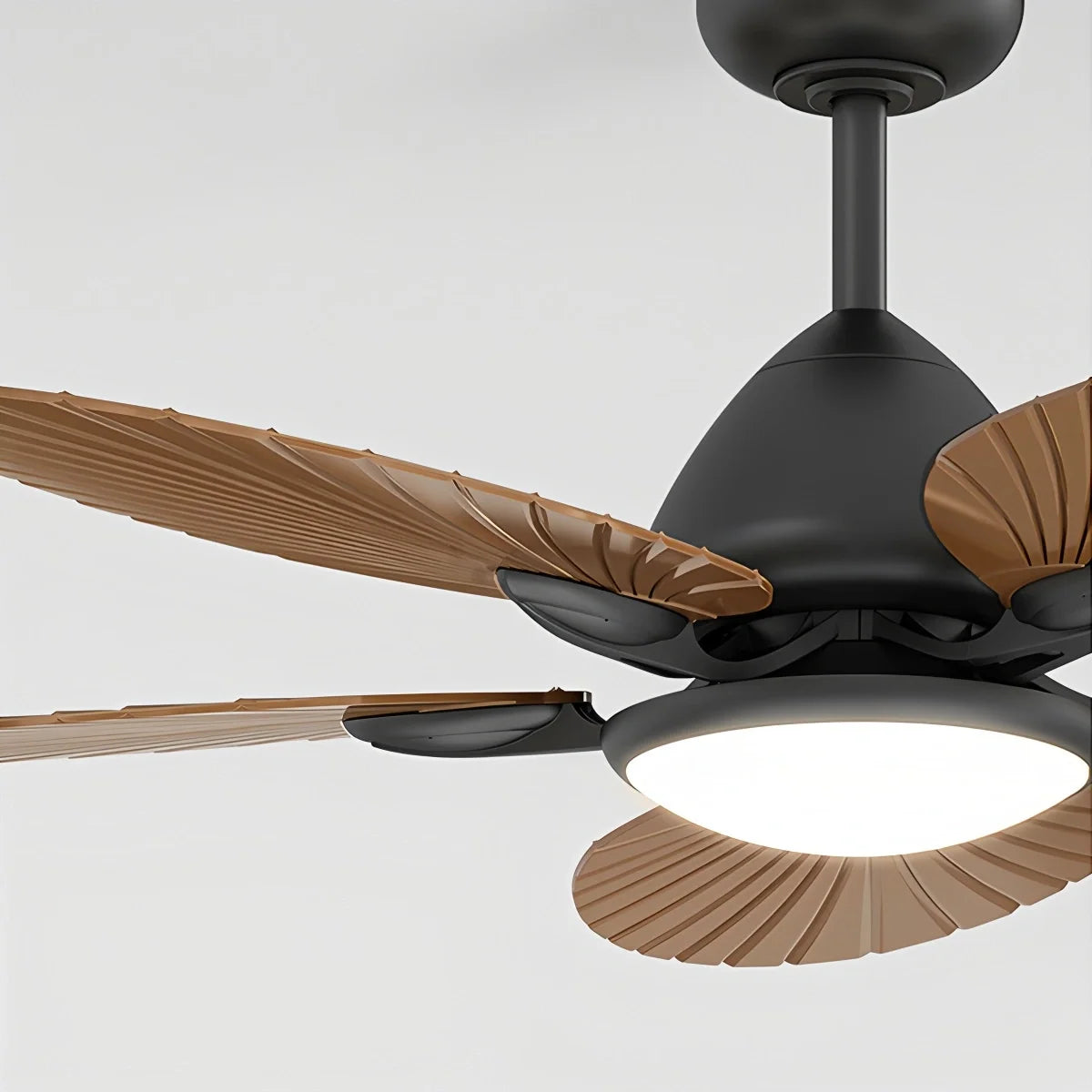5-Blade Palm Leaf Ceiling Fan with Light – detail 8