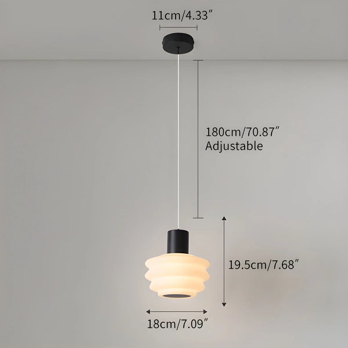 Nordic Cream Style LED Bedroom Small Pendant Light – detail 8