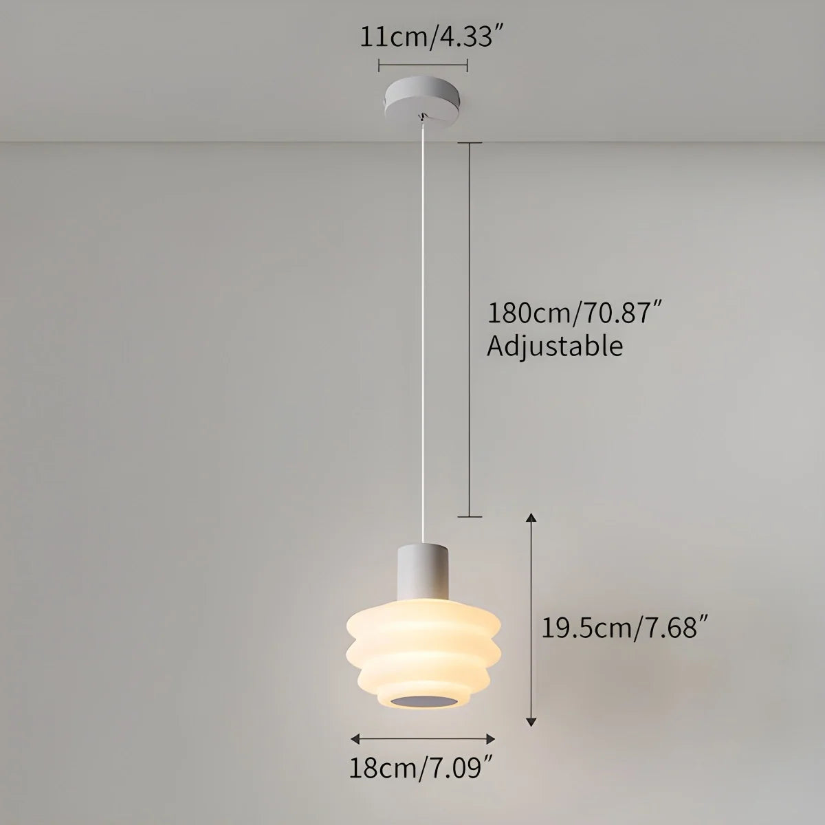 Nordic Cream Style LED Bedroom Small Pendant Light – detail 12