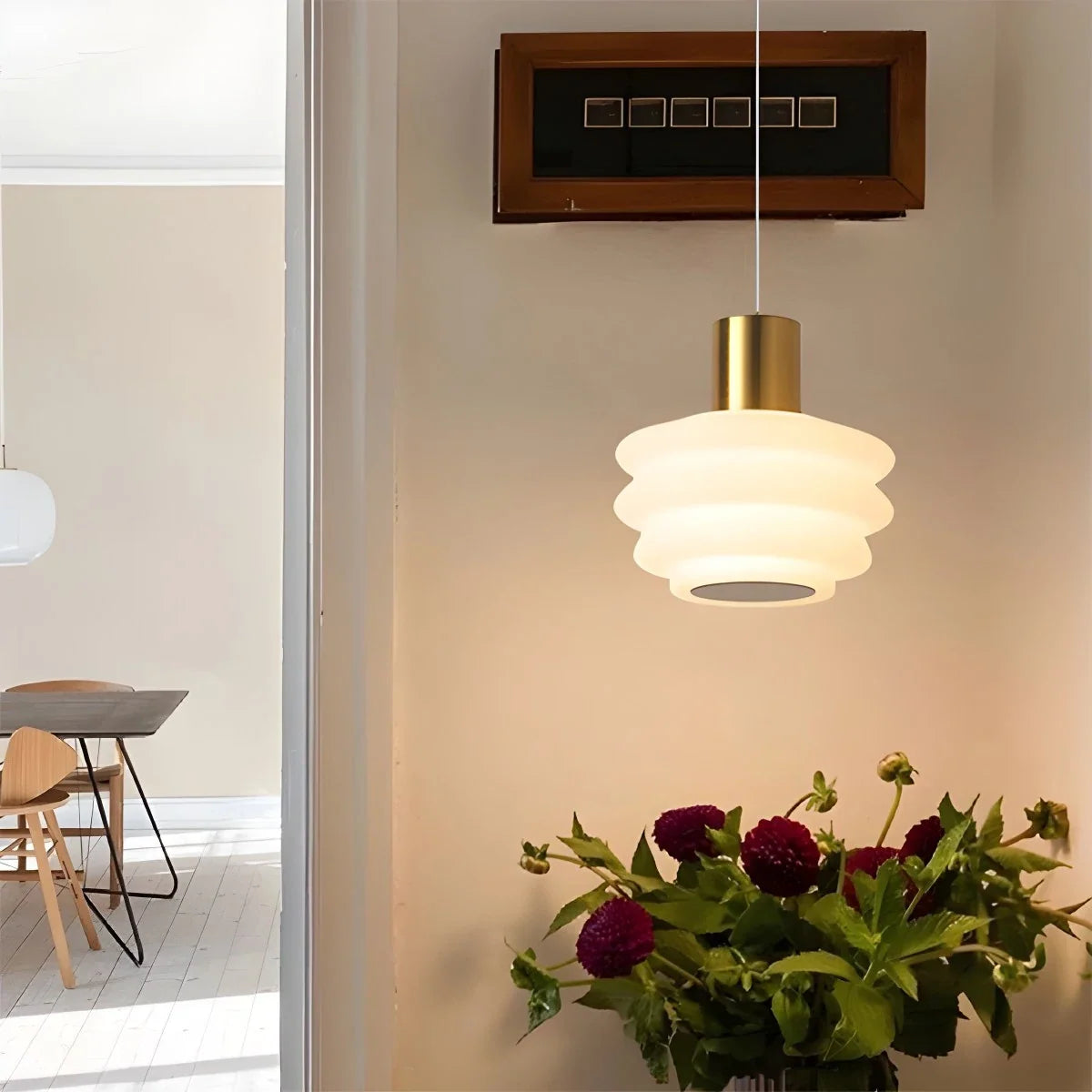 Nordic Cream Style LED Bedroom Small Pendant Light – detail 17