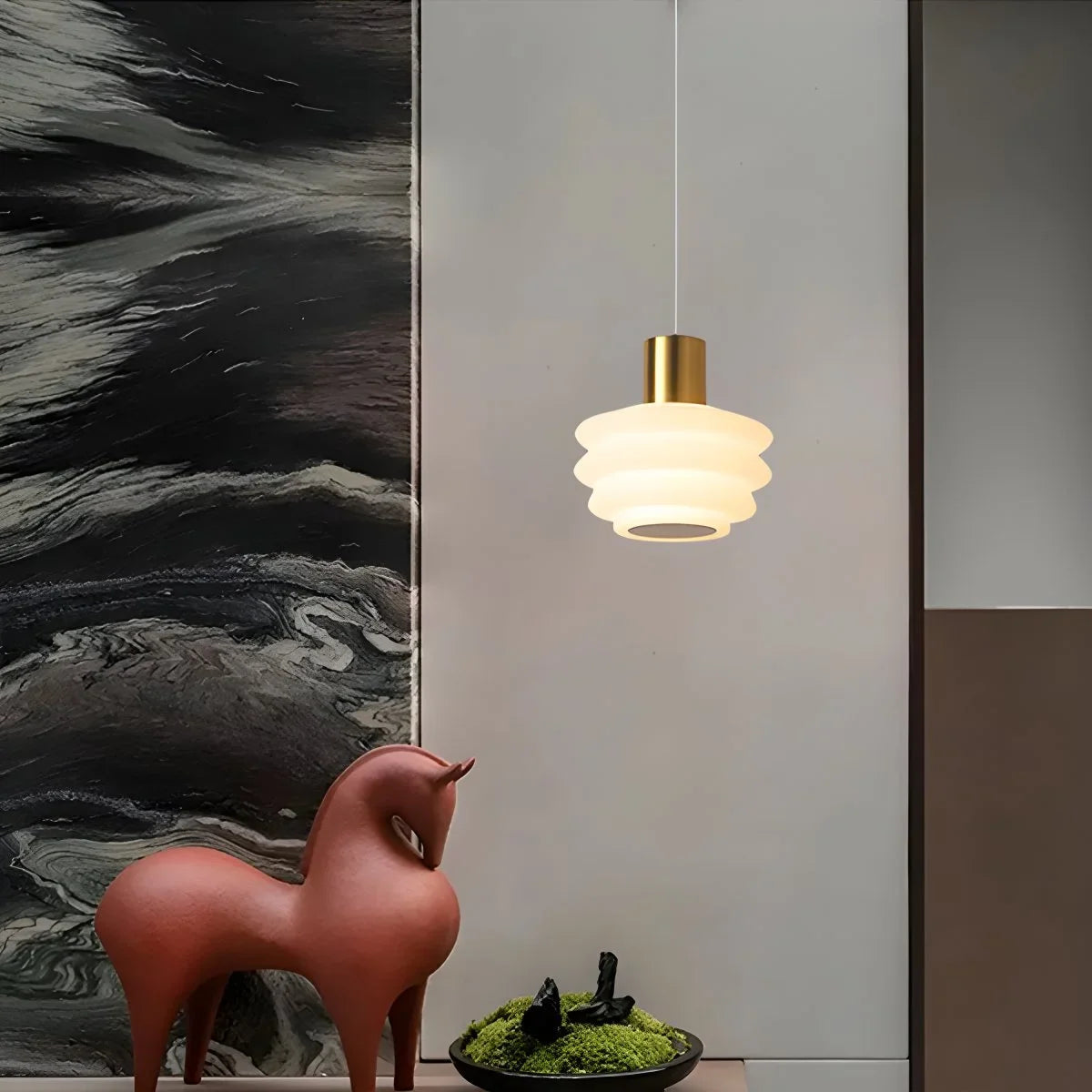Nordic Cream Style LED Bedroom Small Pendant Light – detail 19