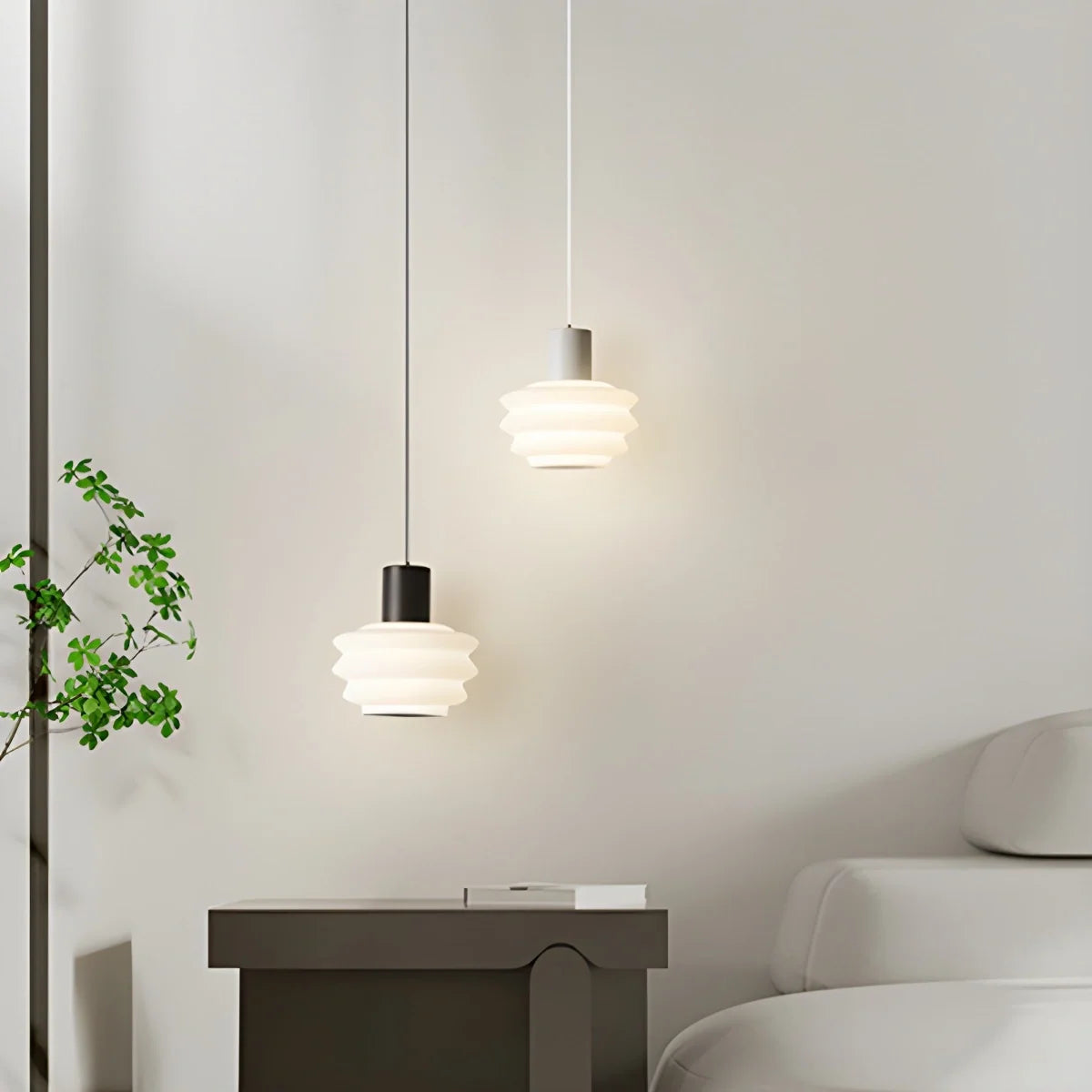 Nordic Cream Style LED Bedroom Small Pendant Light – detail 2