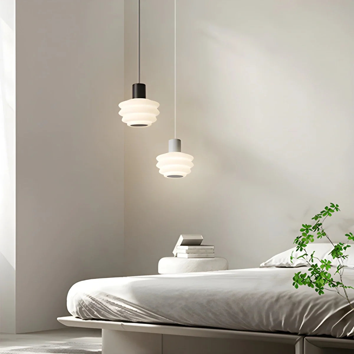 Nordic Cream Style LED Bedroom Small Pendant Light – detail 6