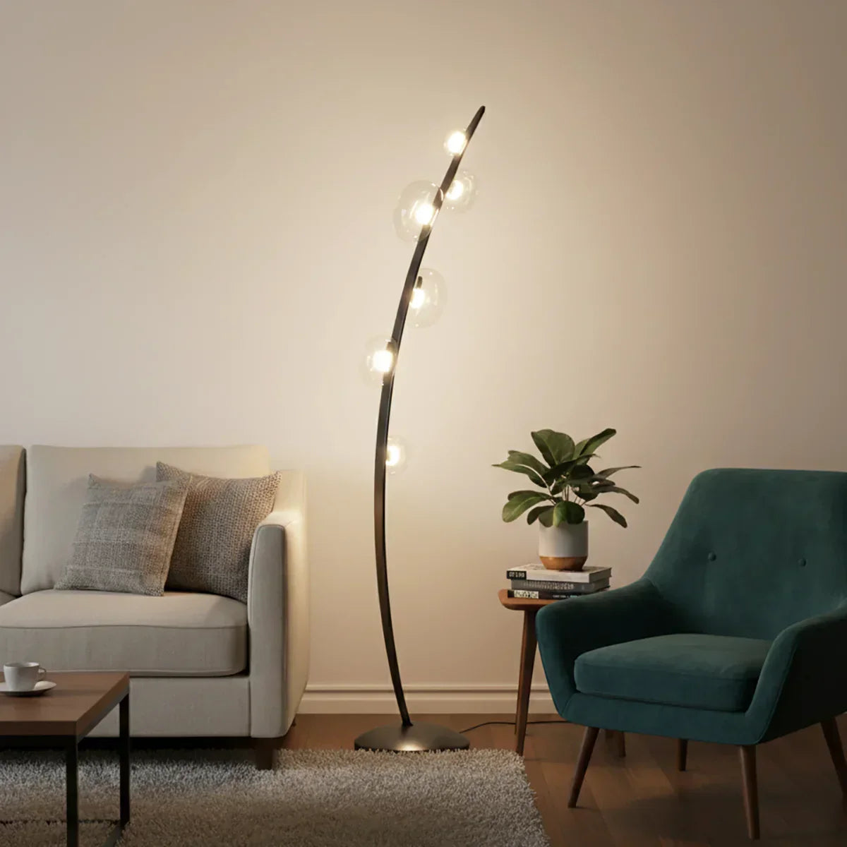Dew Drops LED Glass Floor Lamp – Glass detail 2