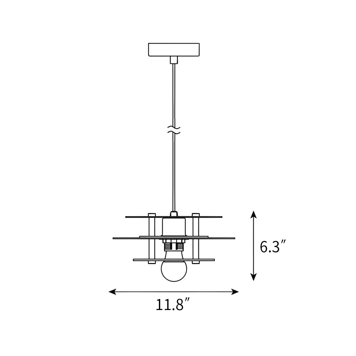 Triple Disc Pendant Light for Dining Room – detail 5