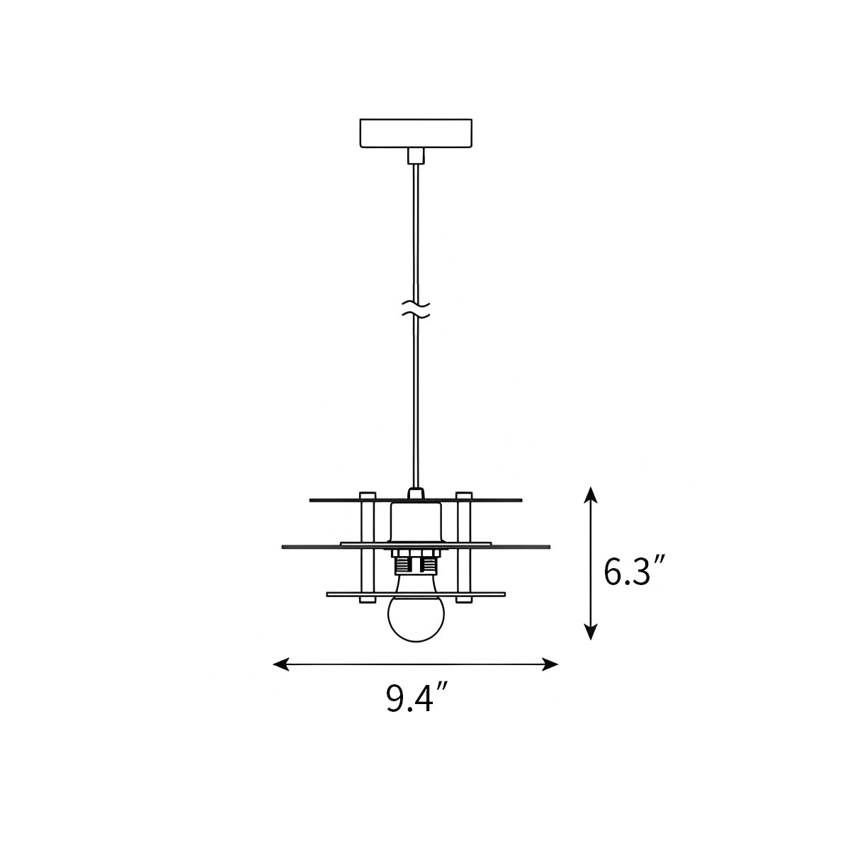 Triple Disc Pendant Light for Dining Room – detail 4