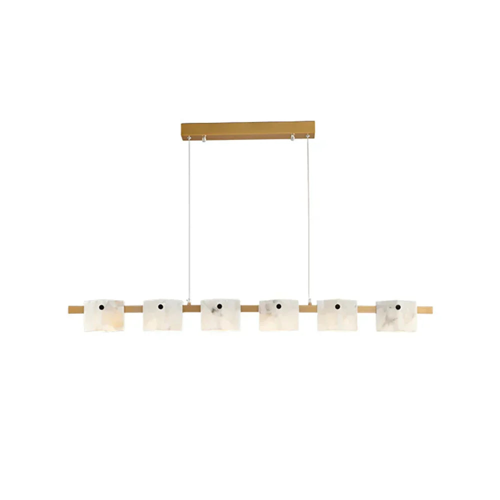 Diamond Shaped Alabaster Ring Chandelier – Alabaster detail 18
