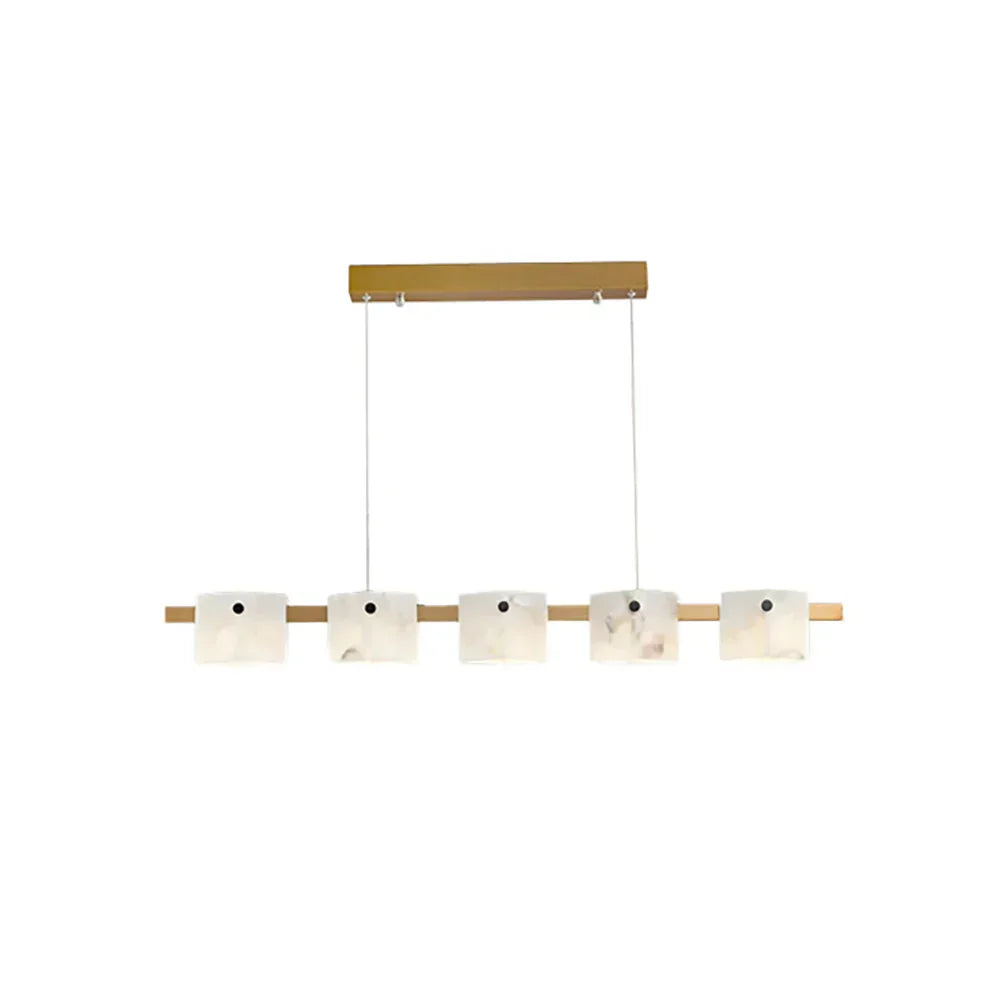 Diamond Shaped Alabaster Ring Chandelier – Alabaster detail 17