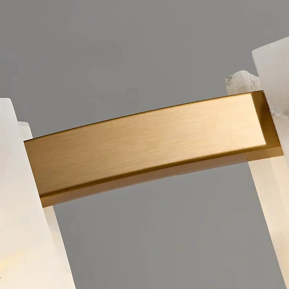 Diamond Shaped Alabaster Ring Chandelier – Alabaster detail 16