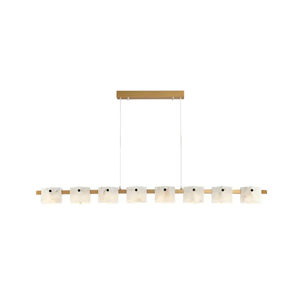 Diamond Shaped Alabaster Ring Chandelier – Alabaster detail 19