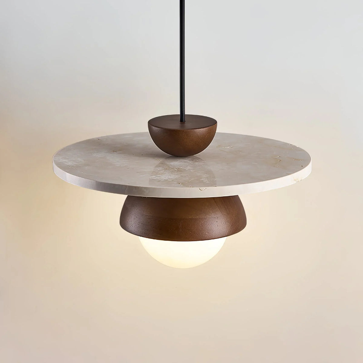 Disc Shaped Travertine Kalse Pendant Lamp – Travertine detail 12