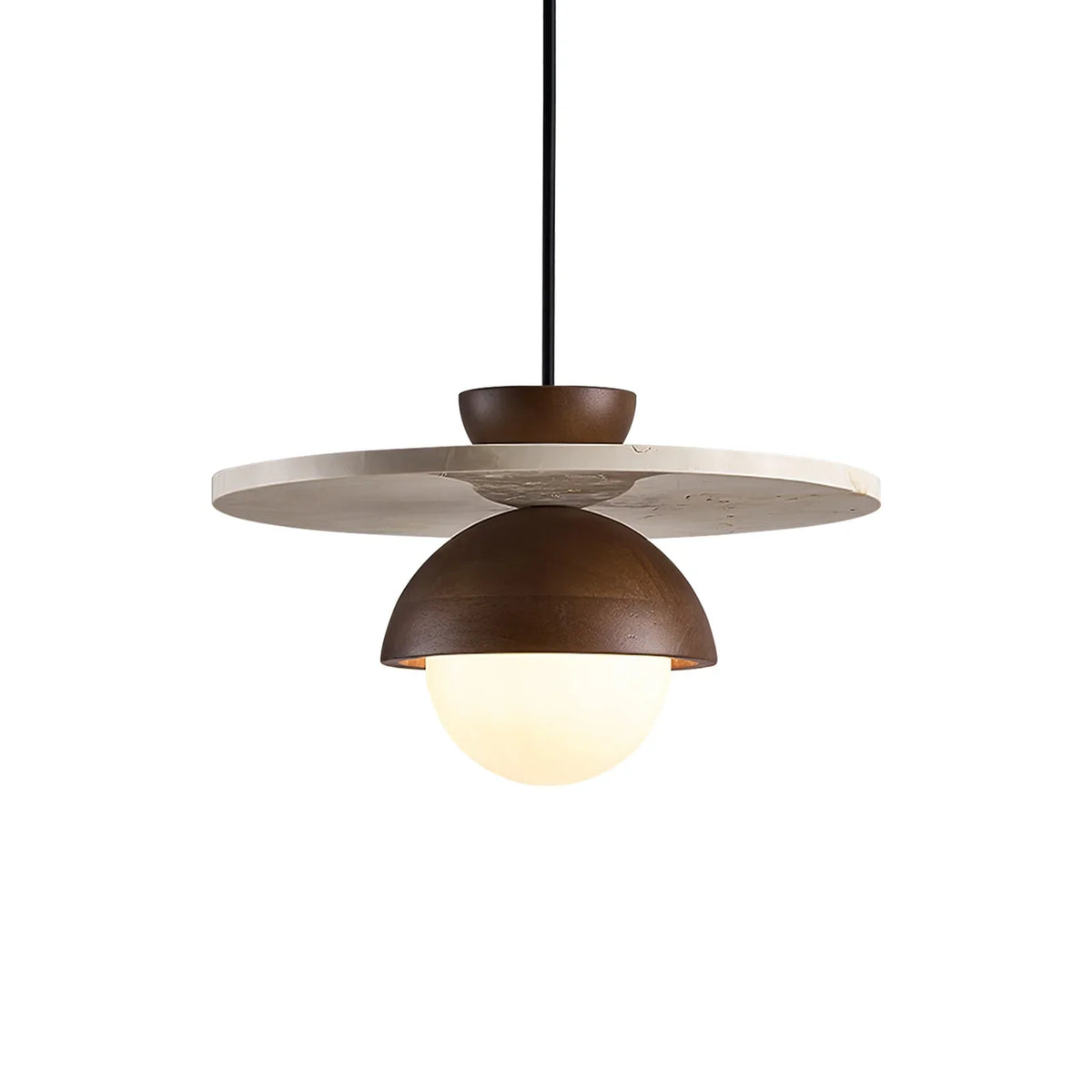 Disc Shaped Travertine Kalse Pendant Lamp